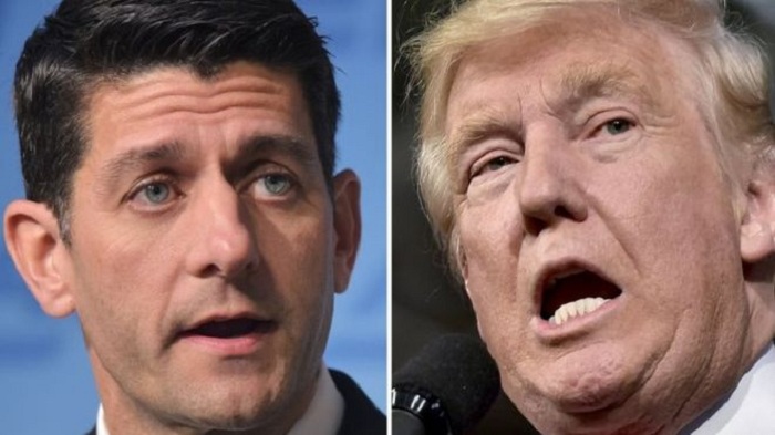 US election: Trump lashes out at Republican chief Paul Ryan